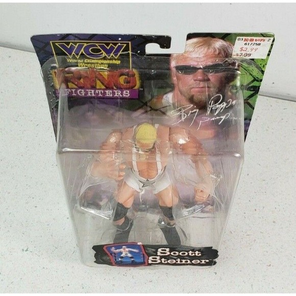 WCW NWO Ring Fighters Scott Steiner action figure Brand New ToyBiz 1999 NOC - Picture 3 of 12